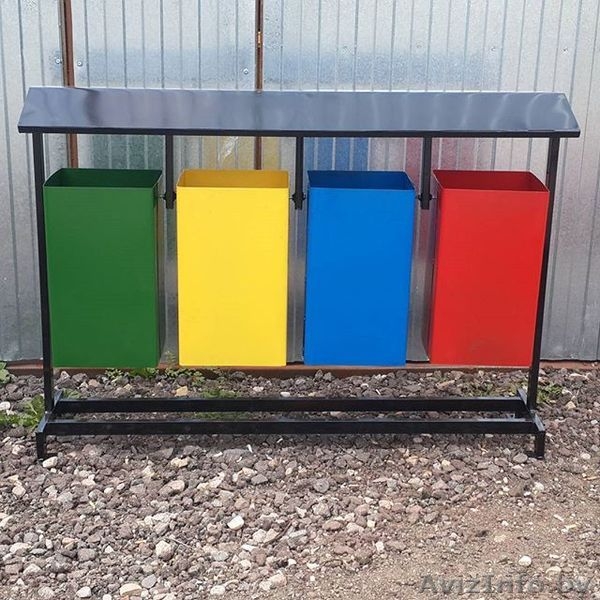 Урна уличная с козырьком металлическая - Изображение #4, Объявление #1576346