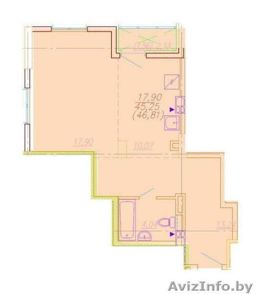 2-комнатная квартира по цене 1 комнатной у метро, рассрочка без % - Изображение #7, Объявление #1578618