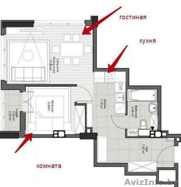 2-комнатная квартира по цене 1 комнатной у метро, рассрочка без % - Изображение #8, Объявление #1578618