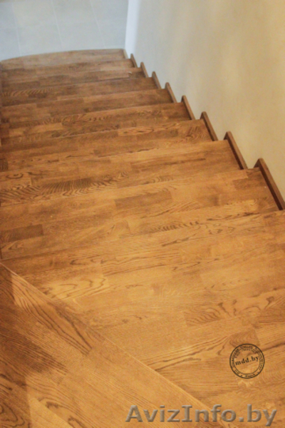 Лестница отделка массивом дуба ступеней из бетона - Изображение #1, Объявление #1606092
