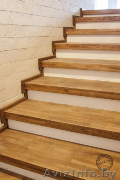 Лестница отделка массивом дуба ступеней из бетона - Изображение #3, Объявление #1606092