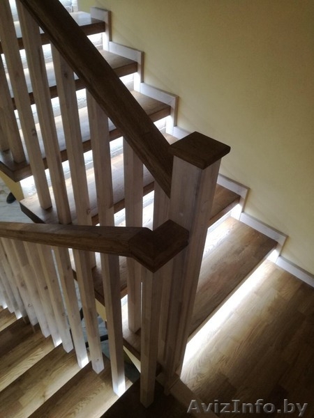 Лестница отделка массивом дуба ступеней из бетона - Изображение #4, Объявление #1606092