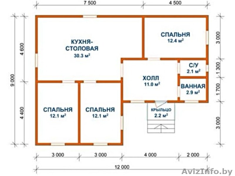 Сруб Дома Викент из профилирован. бруса12х9 м - Изображение #2, Объявление #1613093