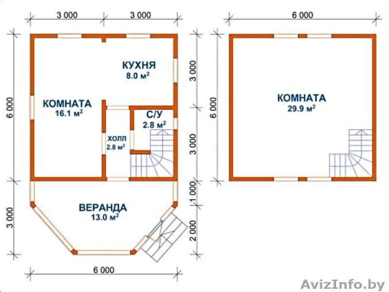 Сруб Дома 6х9 м из профилированного бруса Назар - Изображение #3, Объявление #1613107