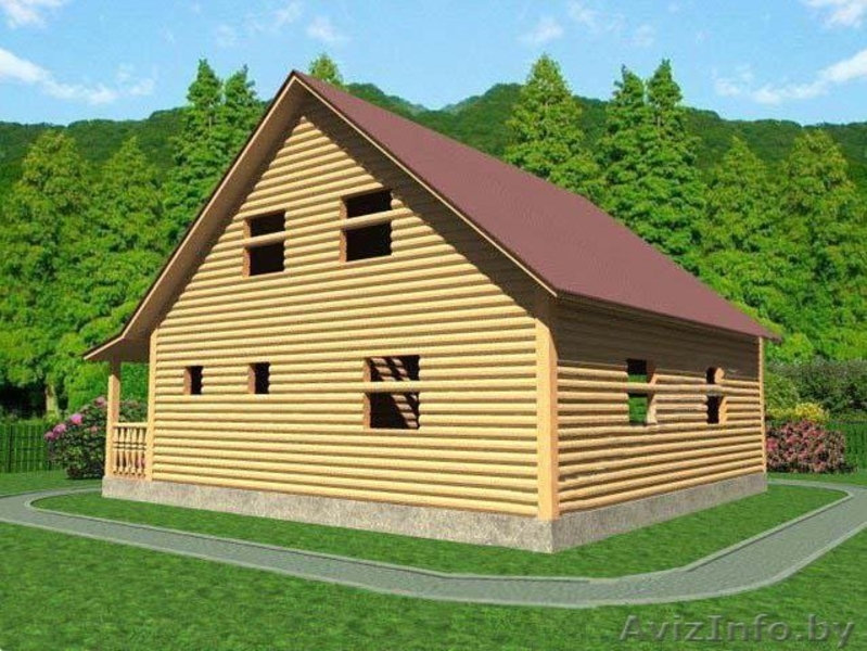 Сруб Дома 8.5 на 9.5 платон из профилированного бруса - Изображение #1, Объявление #1613110