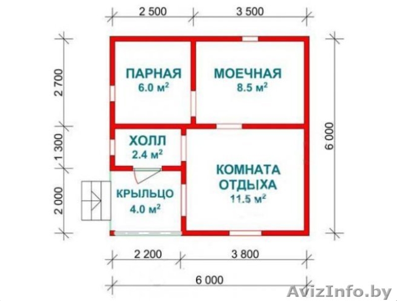 Сруб Бани 6х6м из профилированного бруса Милана - Изображение #4, Объявление #1613183