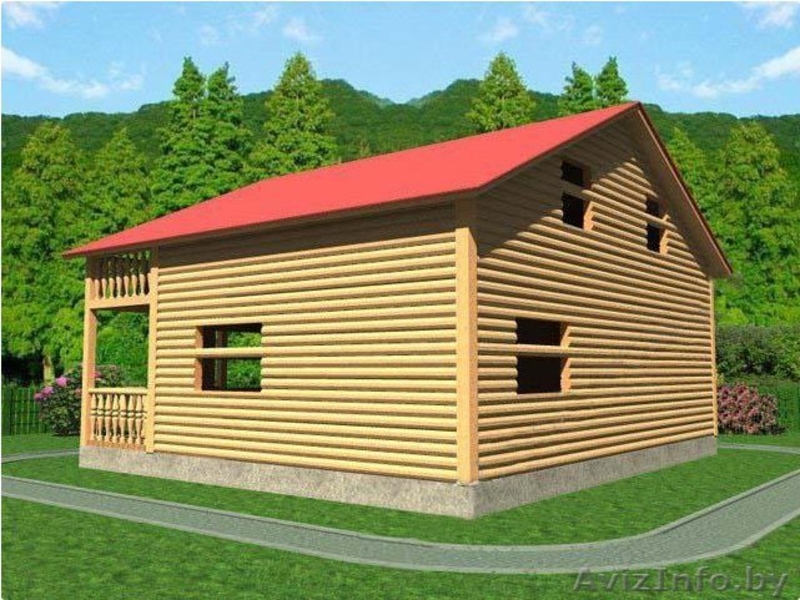 Сруб Дома 9х8 м из бруса Мирослав установка Дзержинск - Изображение #2, Объявление #1613209