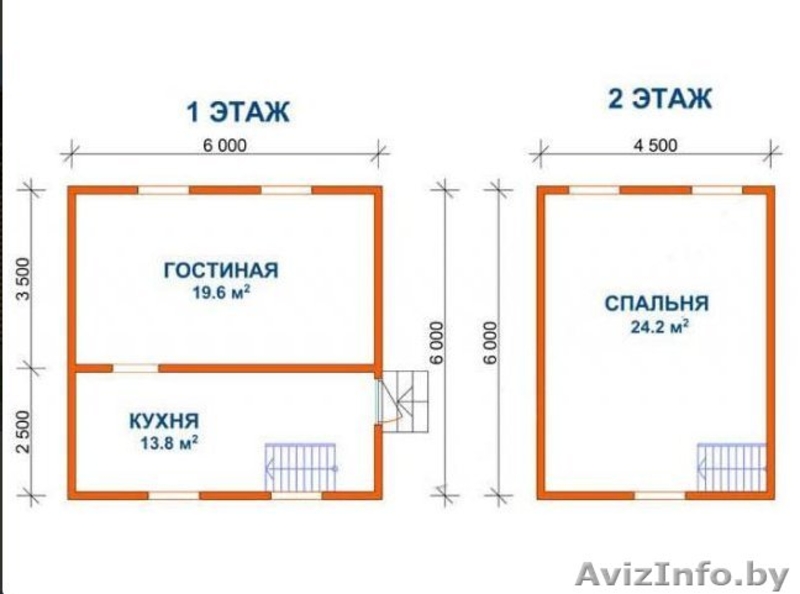 Сруб Дома люсьен 6х6 м из бруса установка Клецк - Изображение #5, Объявление #1613214