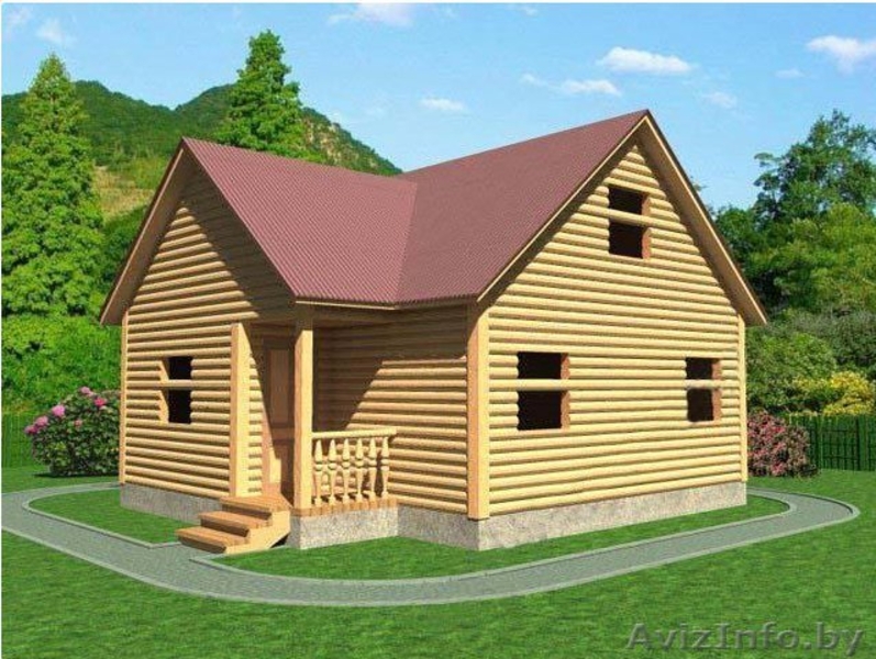 Сруб Дома 8х7.5м из бруса Ираклий установка Крупки - Изображение #2, Объявление #1613216