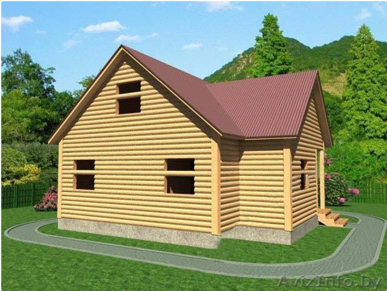 Сруб Дома 8х7.5м из бруса Ираклий установка Крупки - Изображение #3, Объявление #1613216