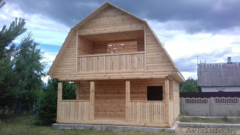 Дома из бруса сруб Татьяна 6 × 4 с террасой, установка по Беларуси - Изображение #1, Объявление #1613455
