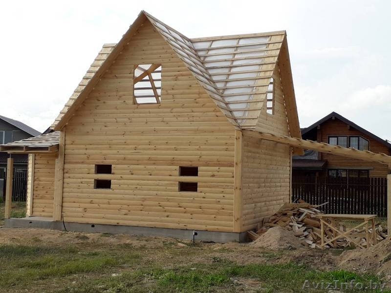 Дом сруб из бруса Михаил 6 × 8 , установка в Крупках - Изображение #3, Объявление #1614259