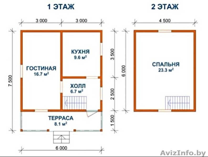 Садовый Домик для дачи сруб 6х7,5 м из бруса с установкой - Изображение #3, Объявление #1614994