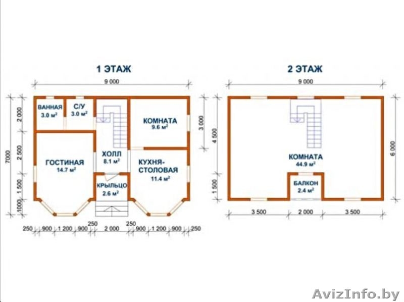 Дом из бруса Бернар 9х7 м сруб с установкой-доставкой Минск и район. - Изображение #3, Объявление #1617220