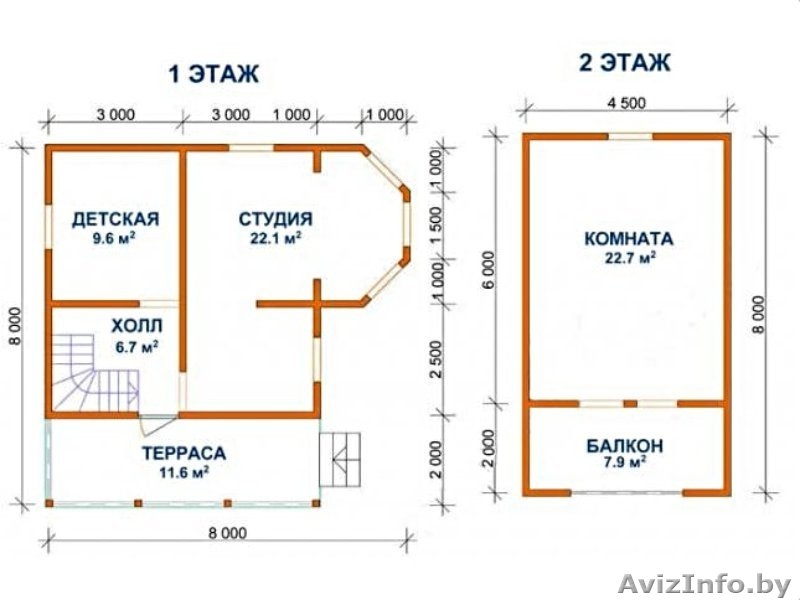 Дом из бруса Егор 6х8 м сруб с установкой Минск и область - Изображение #3, Объявление #1617872