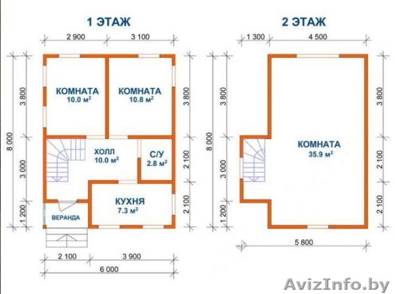 Дом из бруса сруб Петр 6х8 установка Воложинский район - Изображение #5, Объявление #1618459