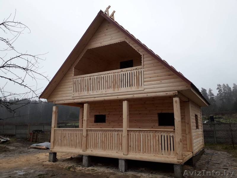 Дом-Баня 6х4 сруб из бруса установка Копыльский район - Изображение #1, Объявление #1618461