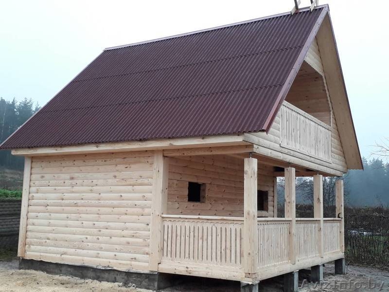 Дом-Баня 6х4 сруб из бруса установка Копыльский район - Изображение #2, Объявление #1618461