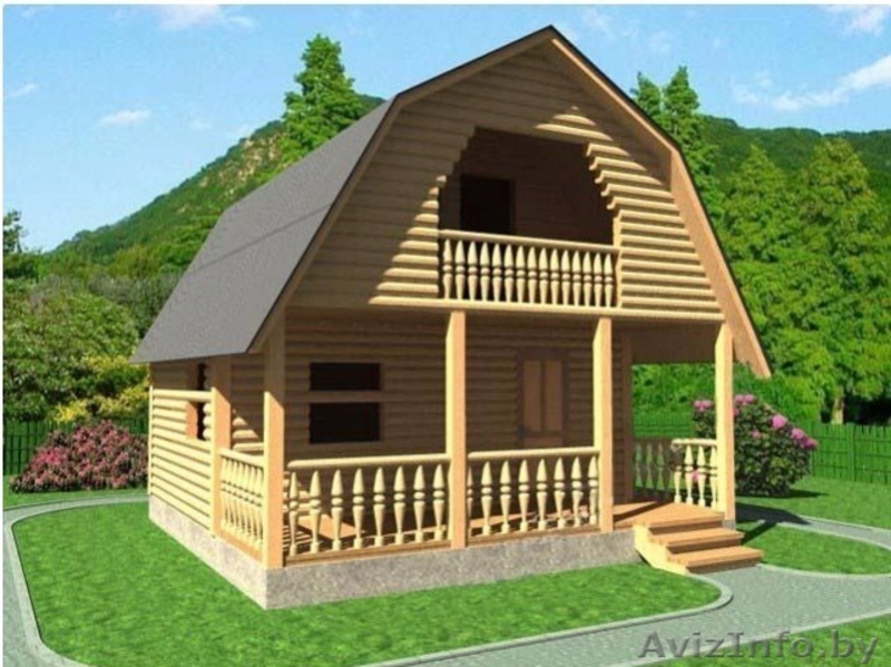 Дом из бруса Арсений 6х6 сруб установка Узденский район - Изображение #1, Объявление #1618477