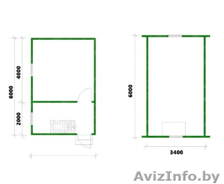 Дом сруб Бум 4х6 с мансардой из бруса - Изображение #3, Объявление #1623392