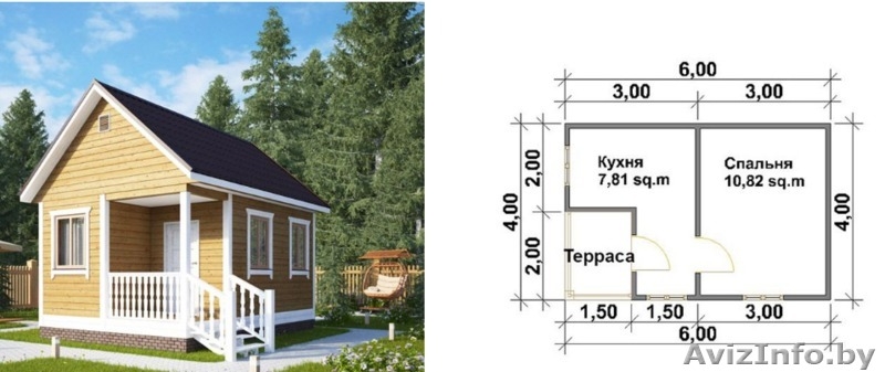 Дом сруб Полет 4х6 из профилированного бруса - Изображение #2, Объявление #1623396