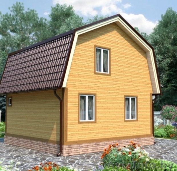 Дом сруб из бруса 6х6 Менск 63 кв.м. - Изображение #1, Объявление #1623397