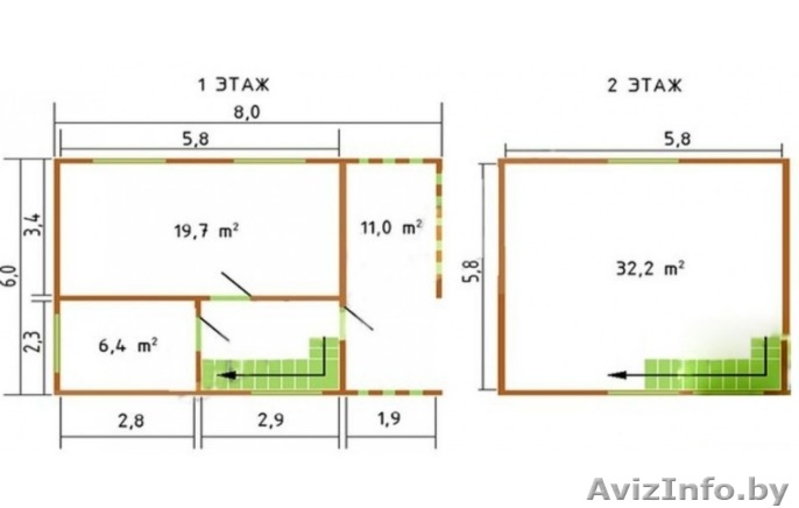 Дом сруб Филин из бруса 6 х 8 с установкой - Изображение #2, Объявление #1623400