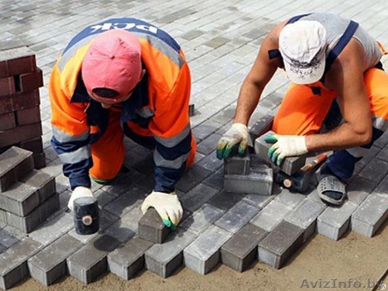 Колодищи Укладка тротуарной плитки, брусчатки от 50м2 - Изображение #1, Объявление #1623448