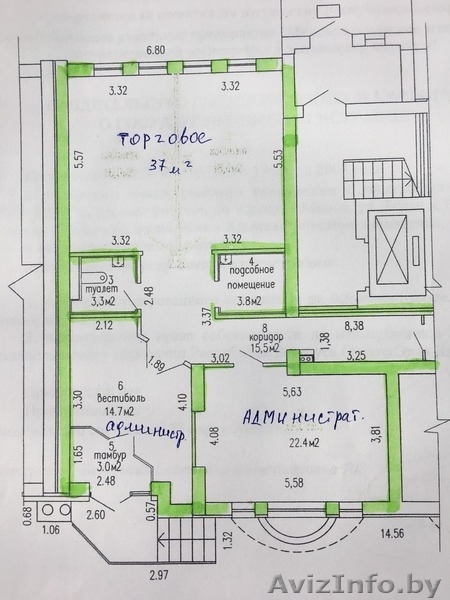 Админ-торговое помещение в аренду 100 м2 ул. Беды 29 - Изображение #3, Объявление #1623779