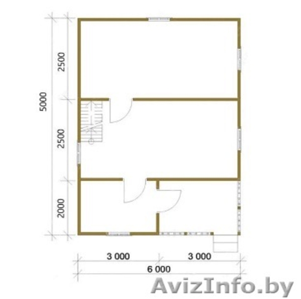 Дом сруб из бруса Брюс 5х6 установка в Мядельском районе - Изображение #3, Объявление #1625849