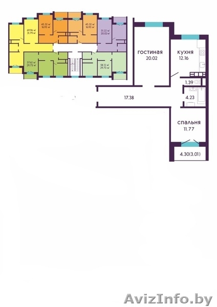 2-ух комнатная квартира в новостройке. - Изображение #2, Объявление #1630348