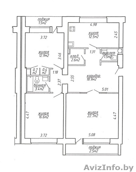 Продажа трёхкомнатной квартиры по улице Червякова, д.4.  - Изображение #3, Объявление #1632550