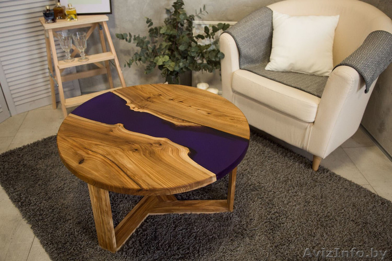 Журнальный столик из массива с эпоксидной рекой от 350 BYN - Изображение #3, Объявление #1635142