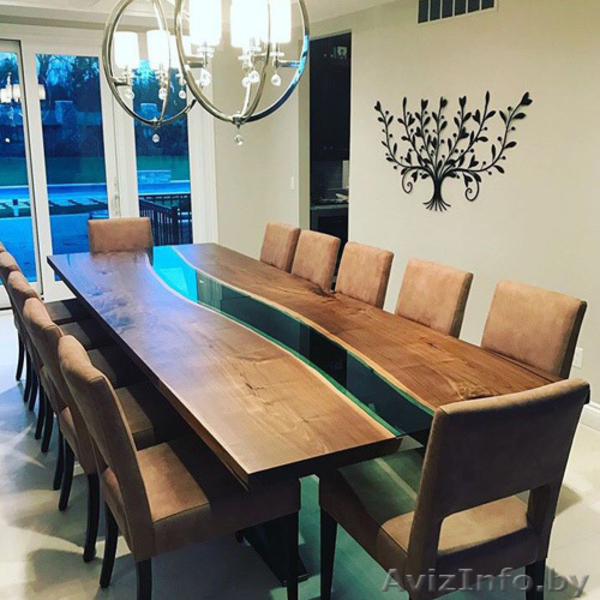 Стол для переговорной из массива с эпоксидной рекой от 700 BYN - Изображение #1, Объявление #1635131
