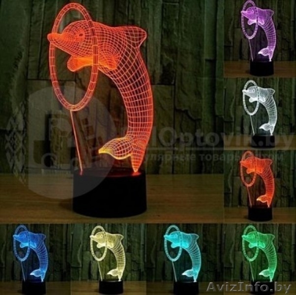 3 D Creative Desk Lamp (Настольная лампа голограмма 3Д) - Изображение #1, Объявление #1639927