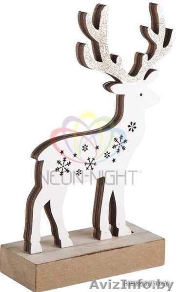 Деревянная фигурка с подсветкой Олененок 13-5-19,5 см - Изображение #2, Объявление #1642530