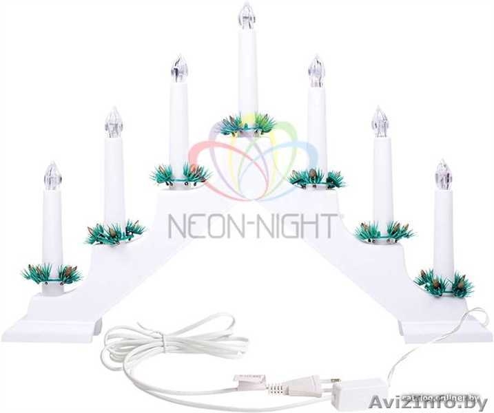 Новогодняя горка 7 свечек, цвет корпуса: Теплый белый - Изображение #3, Объявление #1642506