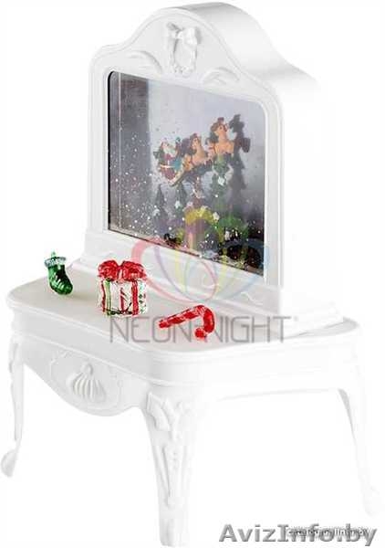 Декоративный светильник Столик с эффектом снегопада, подсветкой и новогодней мел - Изображение #4, Объявление #1642413