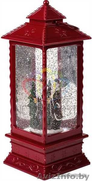 Декоративный вращающийся фонарь с Санта Клаусом, Теплый белый - Изображение #4, Объявление #1642416