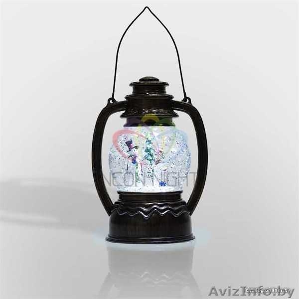 Декоративный вращающийся фонарь со снеговиками, Белый - Изображение #5, Объявление #1642417