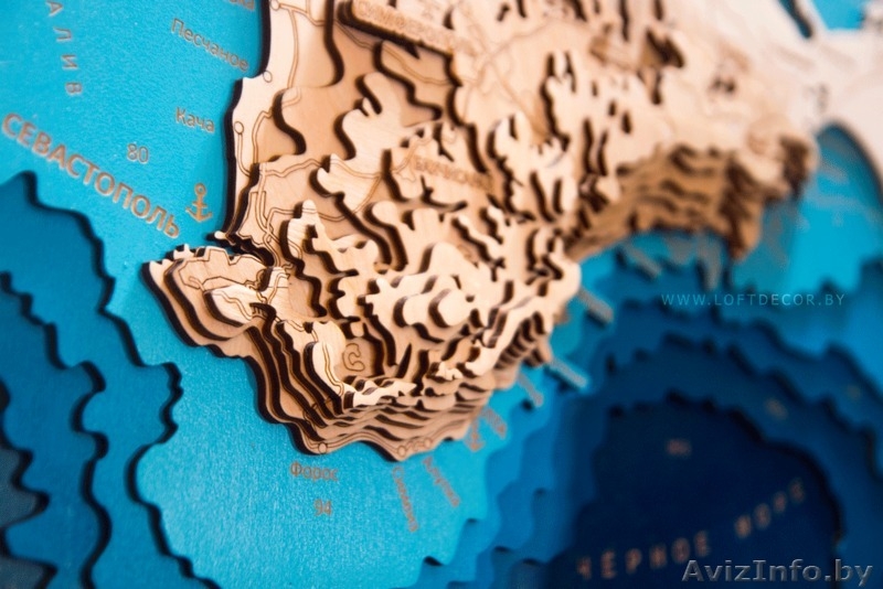 Деревянная карта Крыма под заказ - Изображение #3, Объявление #1644353