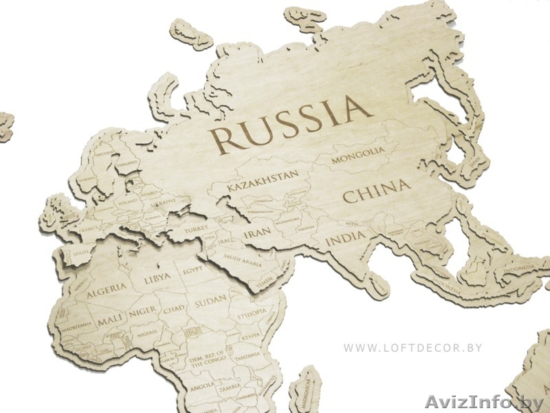 Мир на карте из дерева - Изображение #1, Объявление #1644361