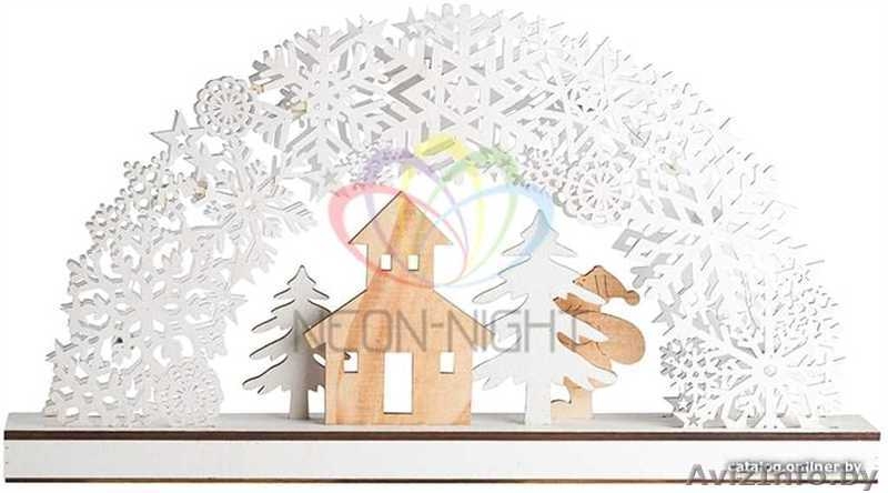 Деревянная фигурка с подсветкой Рождественская сказка 44,5-6-24 см - Изображение #2, Объявление #1642556