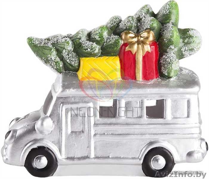 Керамическая фигурка Автобус с елкой 19-9-16 см - Изображение #2, Объявление #1642559