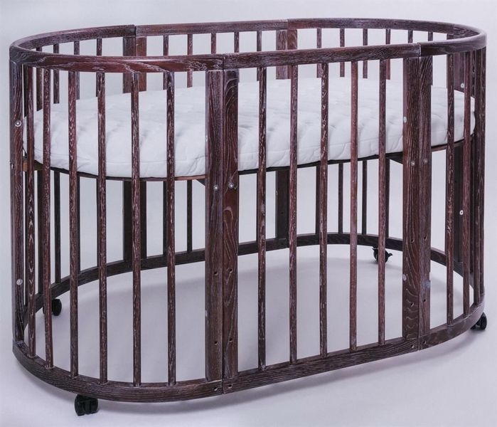 Кроватка овальная трансформер 8 в 1 из массива бука - Изображение #3, Объявление #1656662