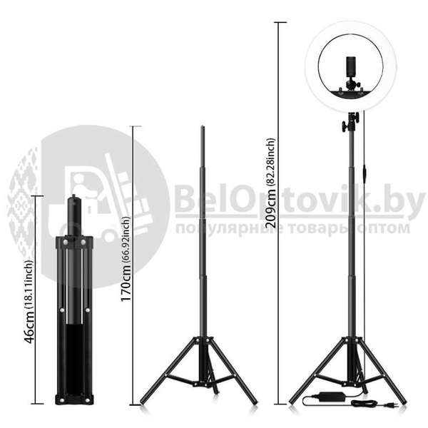 Кольцевая лампа на штативе LED RING 336 светодиодов, d335 мм  сумка С зеркалом - Изображение #3, Объявление #1671166