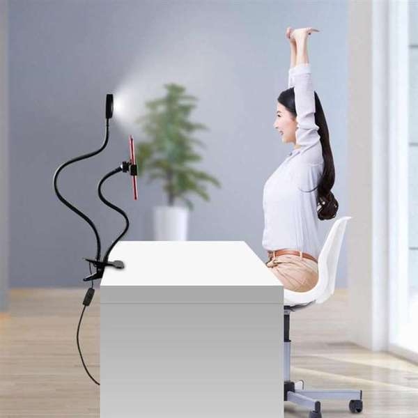 Кольцевая лампа Led-90 с гибким держателем для телефона. ХИТ 2019 Белая,Черная - Изображение #3, Объявление #1668243