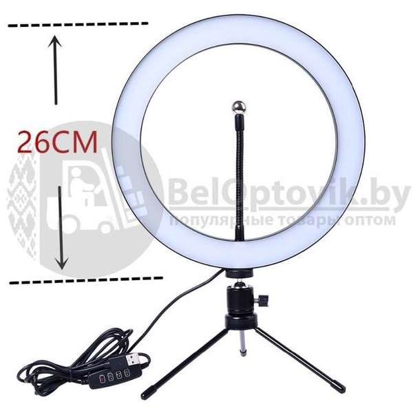 Кольцевая светодиодная лампа подсветка MINI LED 160 d26 см  ШТАТИВ - Изображение #6, Объявление #1668196