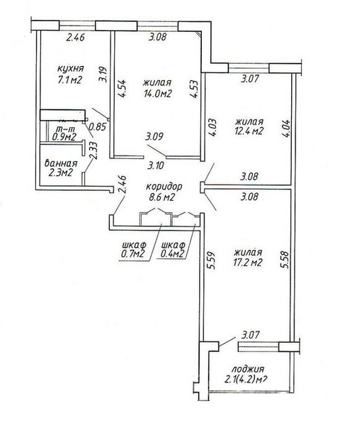 Трехкомнатная квартира в пешей доступности от метро. - Изображение #10, Объявление #1743405