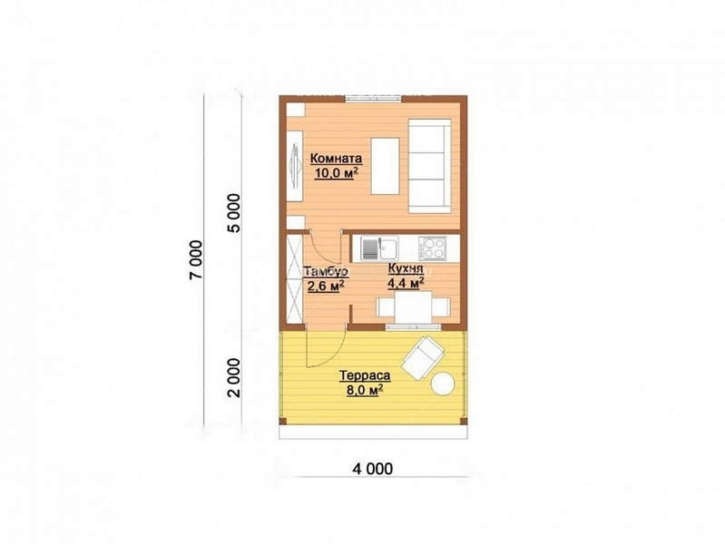 Дачный дом 7х4 м  - Изображение #3, Объявление #1751211